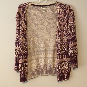 Lucky brand print cardigan